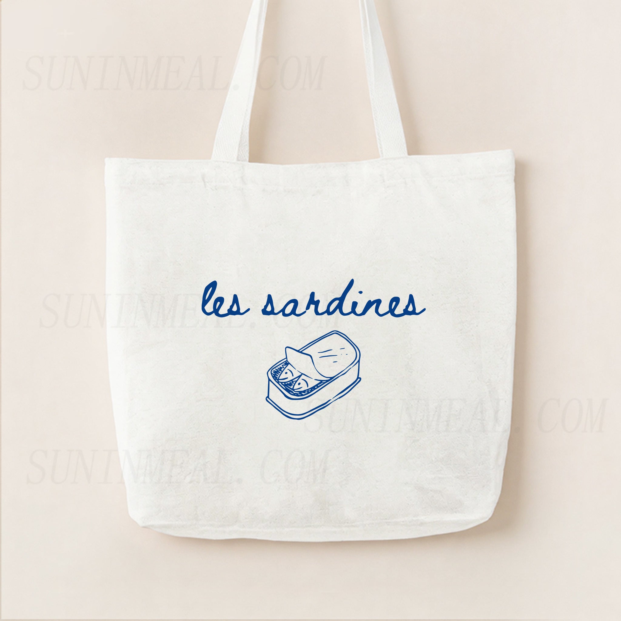Les Sardines Canvas Tote Bag