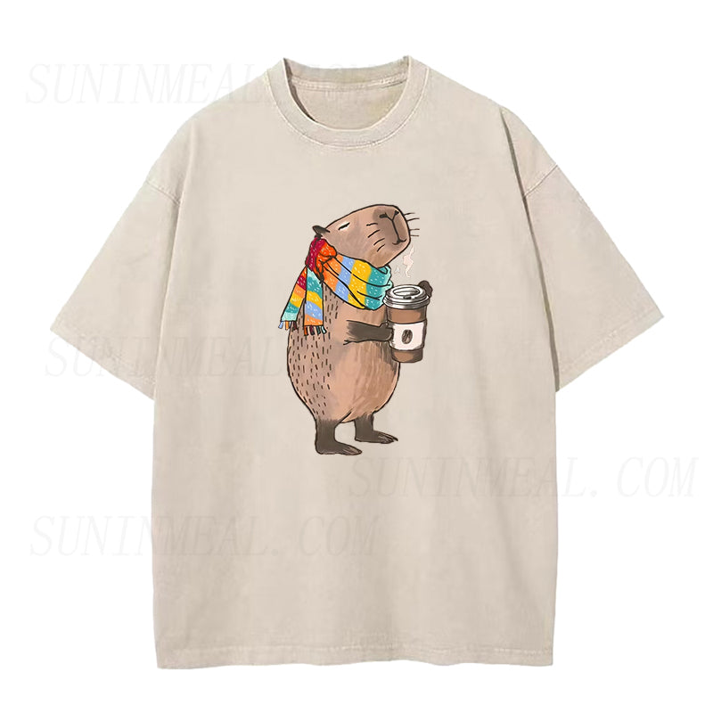 Capybara Coffee Unisex Tee