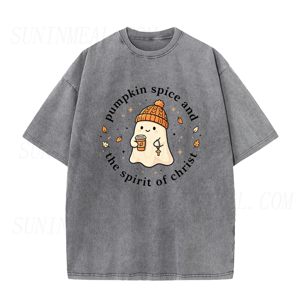 Pumpkin Spice and The Spirit of Christ Ghost Unisex Tee