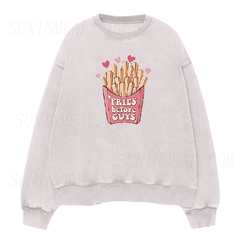 Fries Before Guys Unisex Crewneck Sweatshirt