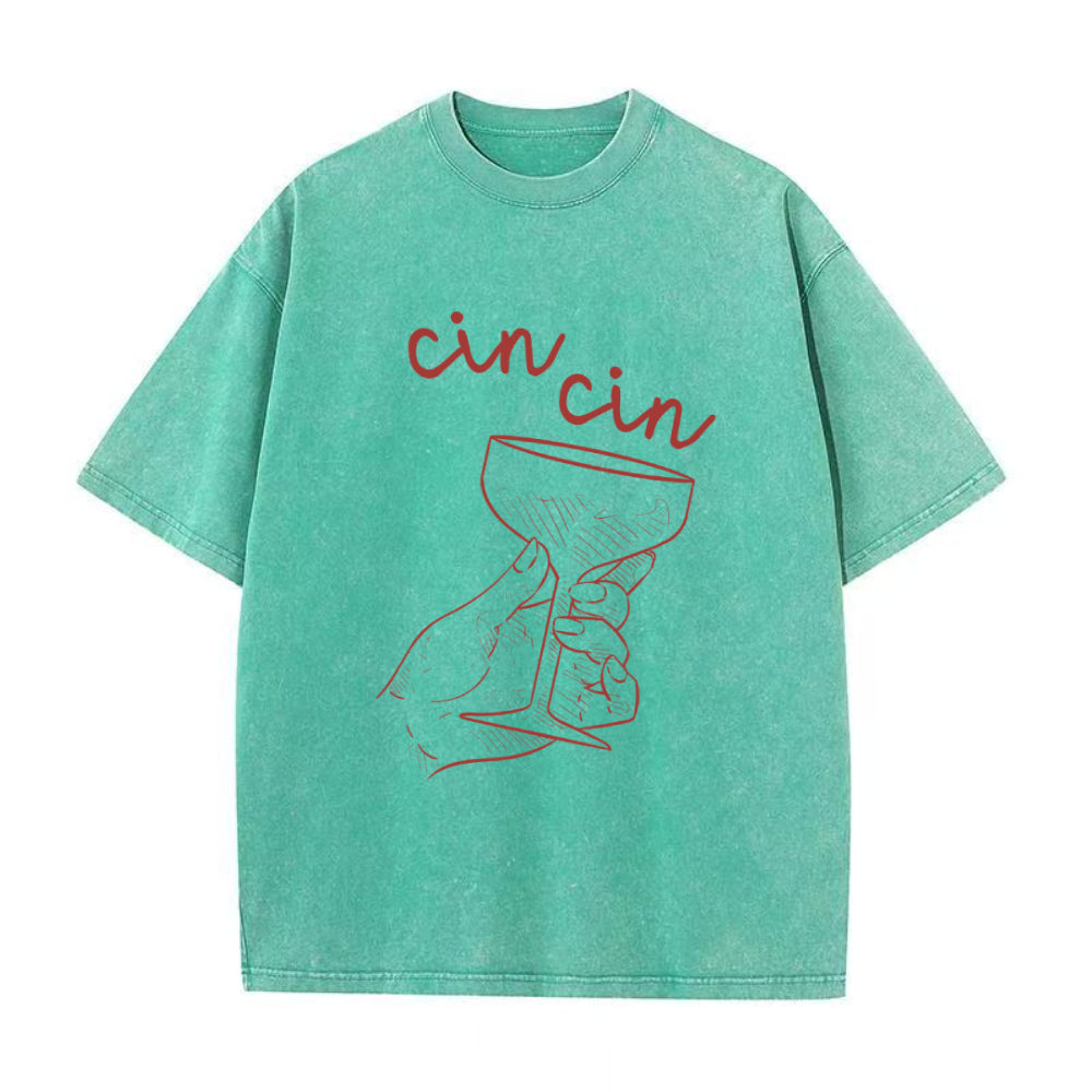 cin cin wine ユニセックスTシャツ