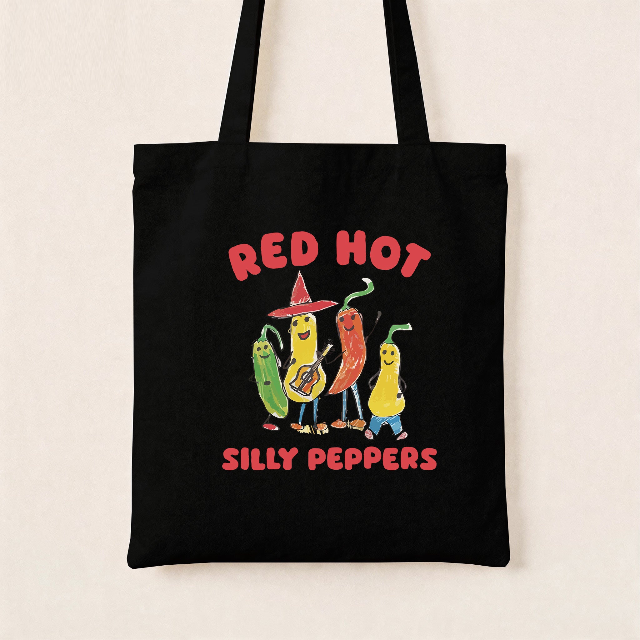 Red Hot Silly Peppers Tote Bag