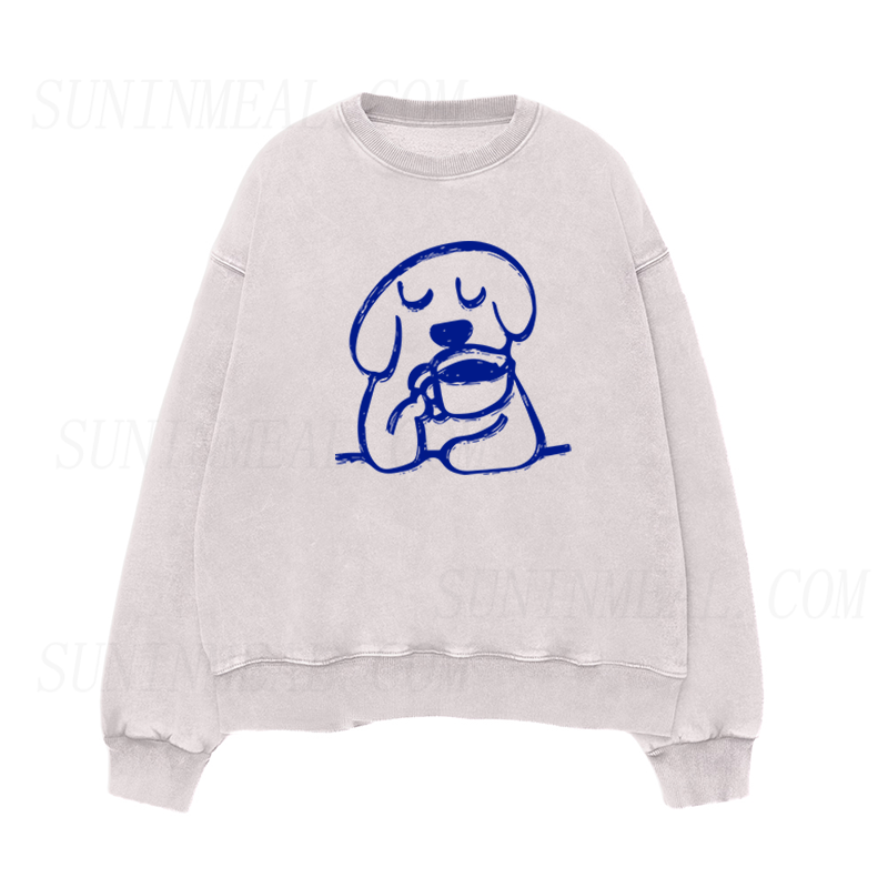 coffee dog Unisex Crewneck Sweatshirt