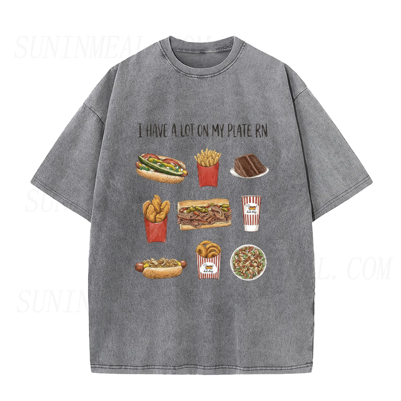 I Have A Lot On My Plate RN Fast Food Unisex Tee