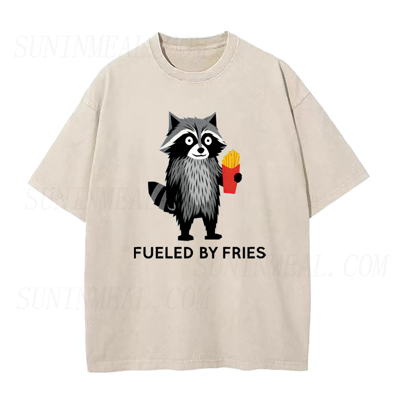 Raccoon Fueled By Fries Tee