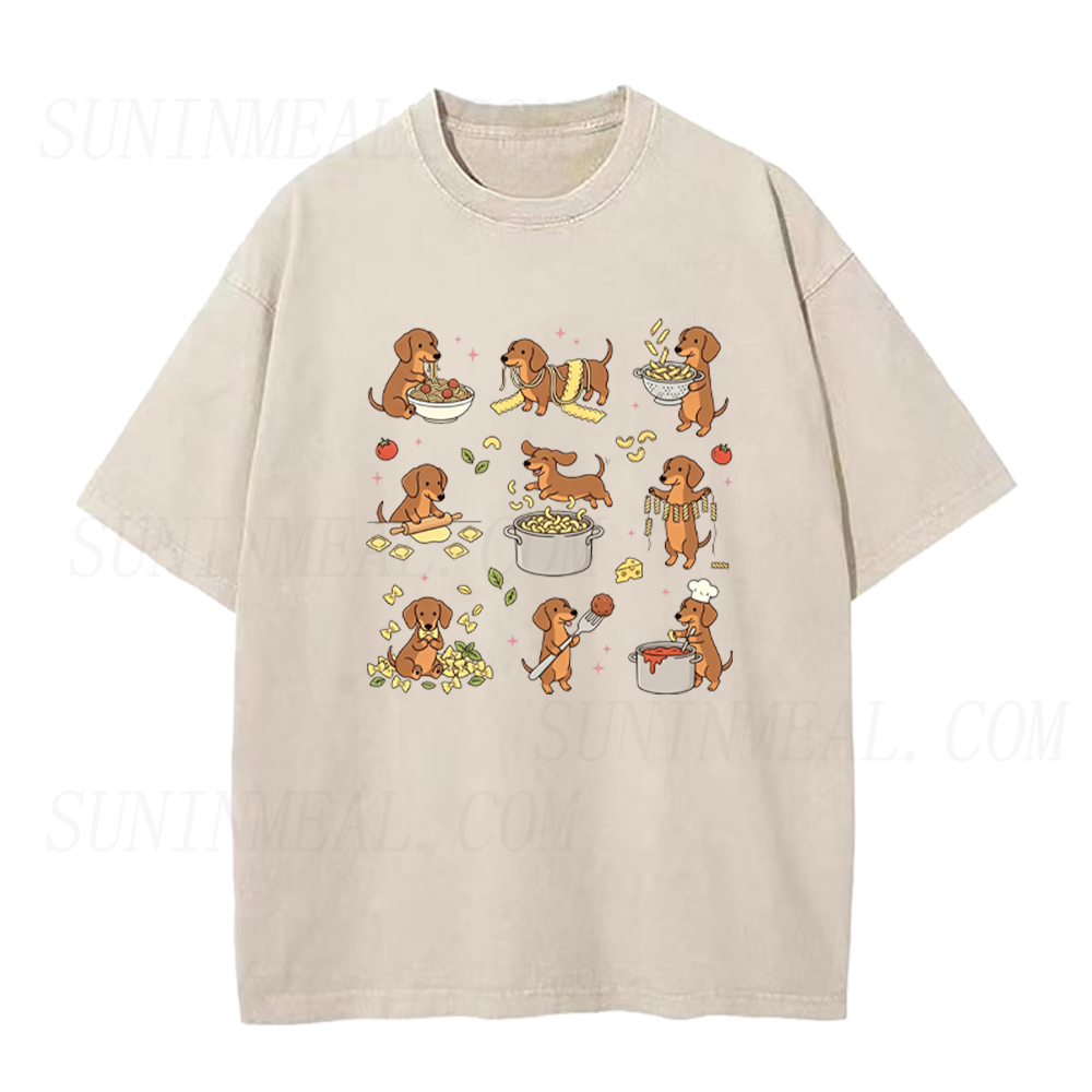 Funny Dachshund Pasta Unisex Tee