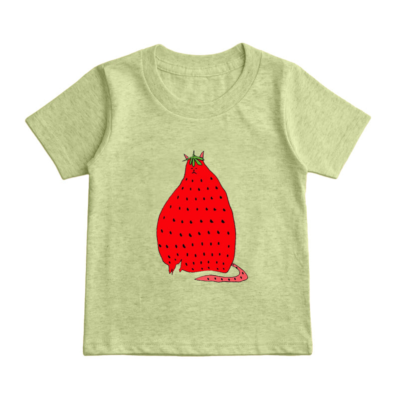 Strawberry Cat Kids T-Shirt