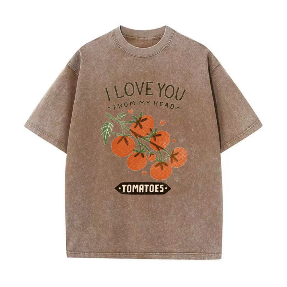 頭から愛してる トマト ユニセックスTシャツ