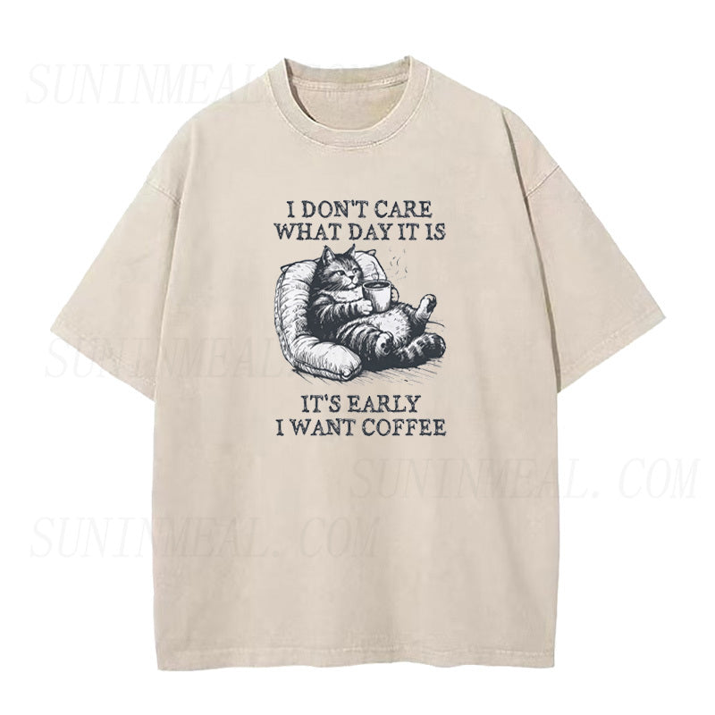 I Want Coffee Cat Coffee Tee