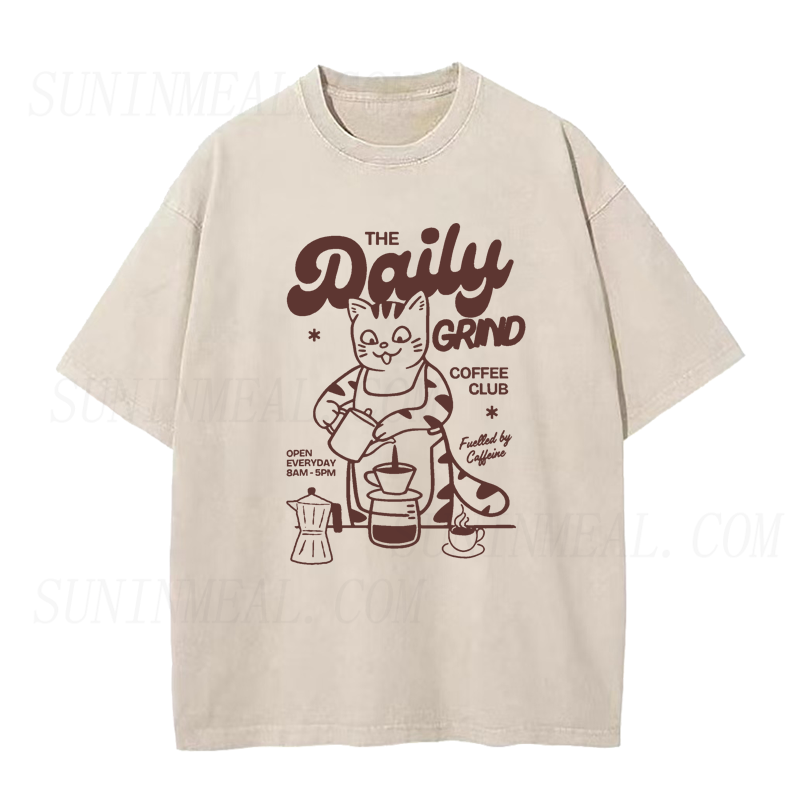 Funny Cat Coffee Tee