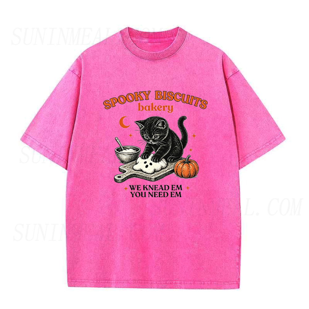Spooky Biscuits Black Cat Unisex Tee