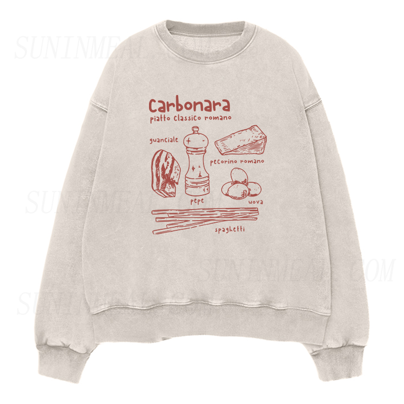 Carbonara Roma Pasta Unisex Crewneck Sweatshirt