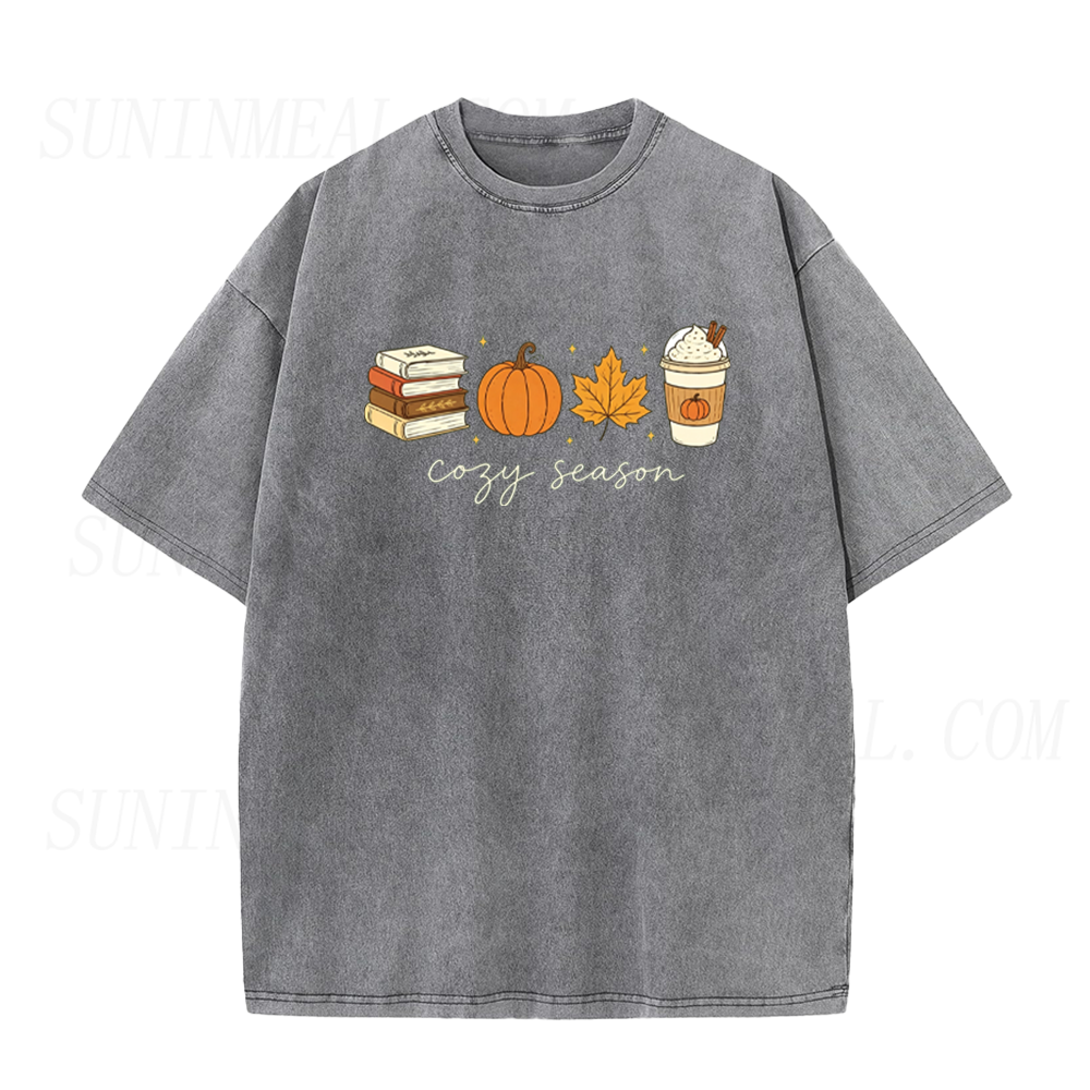 Cozy Season Fall Books Pumpkin Spice Latte Unisex Tee