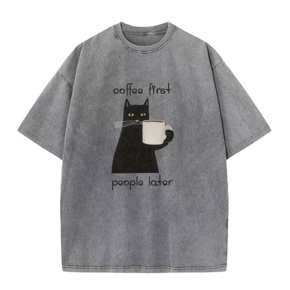 Coffee First People Later Unisex Tee