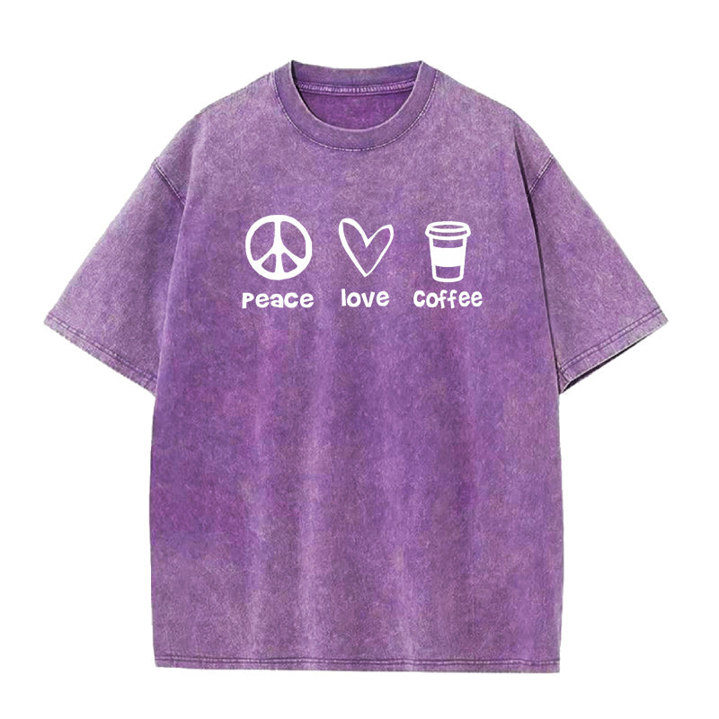 Peace Love Coffee Unisex Tee