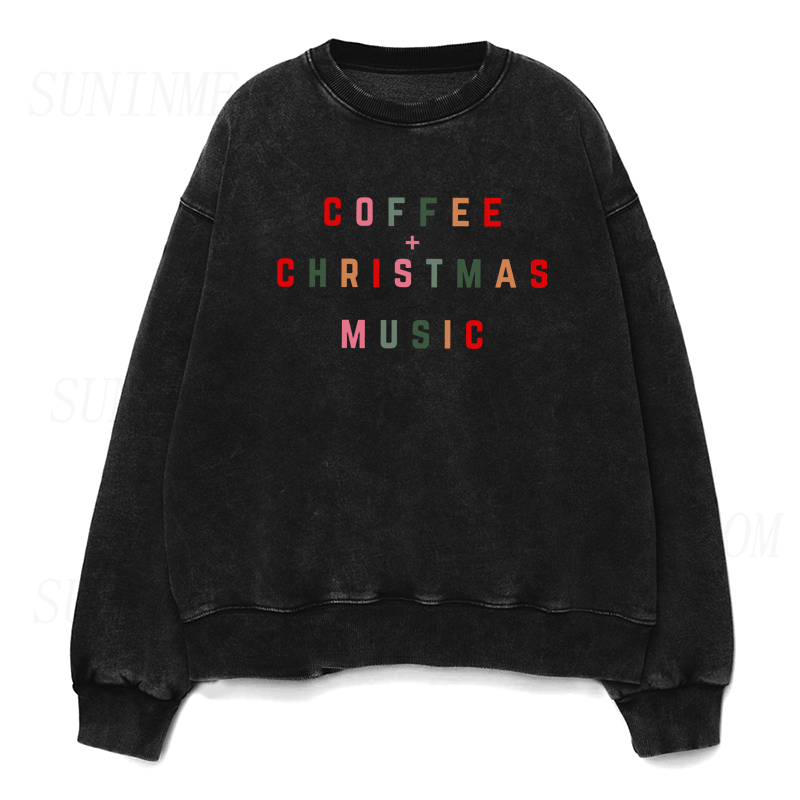 Coffee Christmas Music Unisex Crewneck Sweatshirt