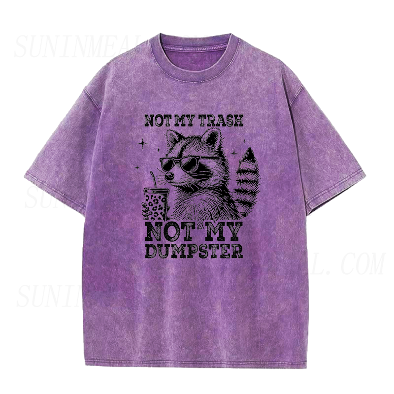 Not My Trash Not My Dumpster Raccoon Iced Coffee Unisex Tee