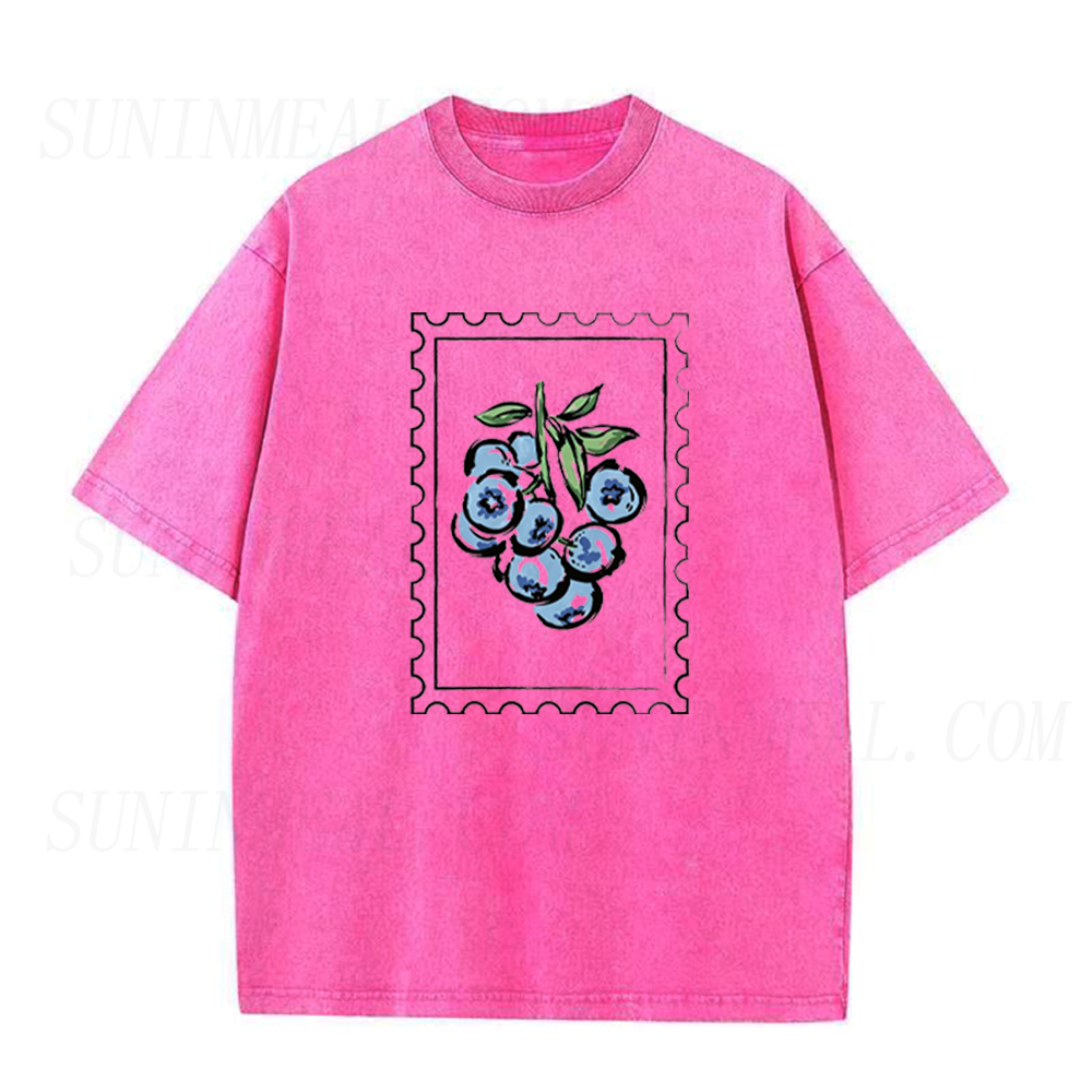 Vintage Blueberry Stamp Unisex Tee