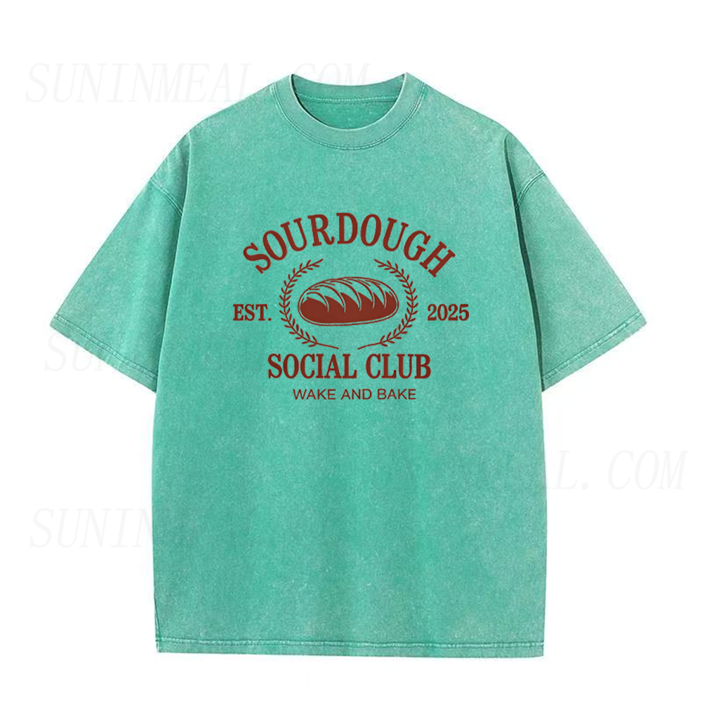 Sourdough Social Club Wake And Bake Retro Graphic Unisex Tee