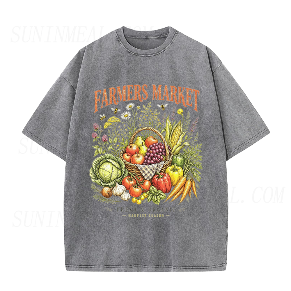 Vintage Farmers Market Graphic Unisex Tee