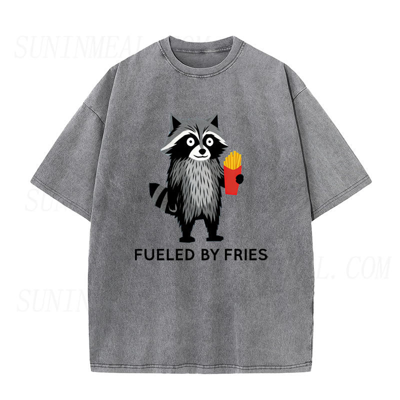 Raccoon Fueled By Fries Tee