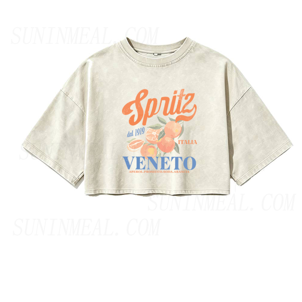 Spritz Veneto Oversized Crop Tee