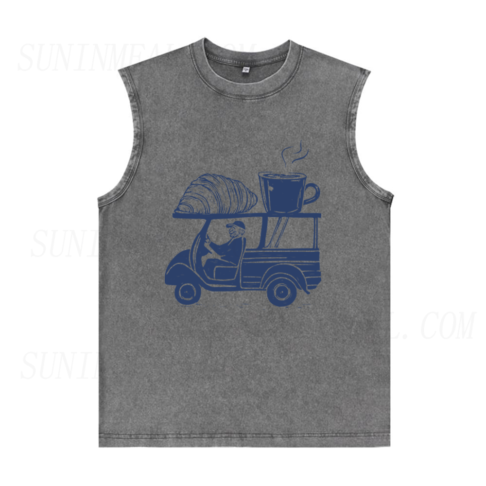 Track Croissant Coffee Unisex Tank Top