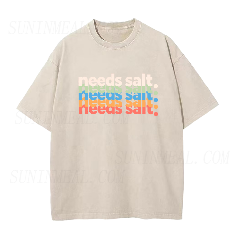 Retro Multi Color Needs Salt Unisex Tee