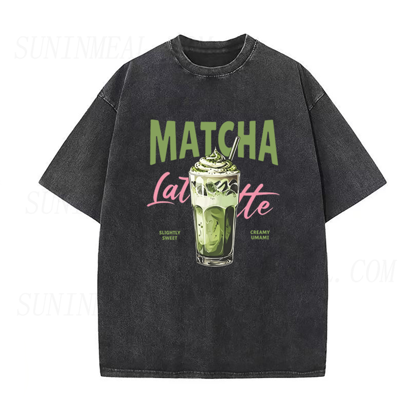 Vintage Matcha Latte Drink Unisex Tee