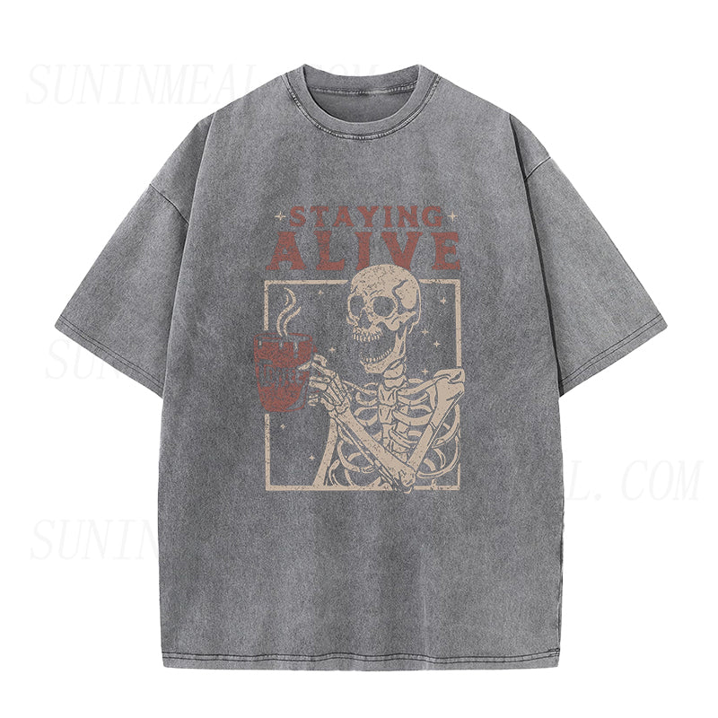 Staying Alive Coffee Unisex Tee