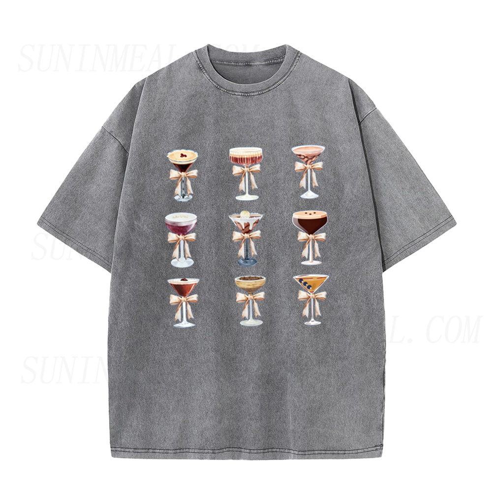 Retro Espresso Martini Cocktail Collection Unisex Tee