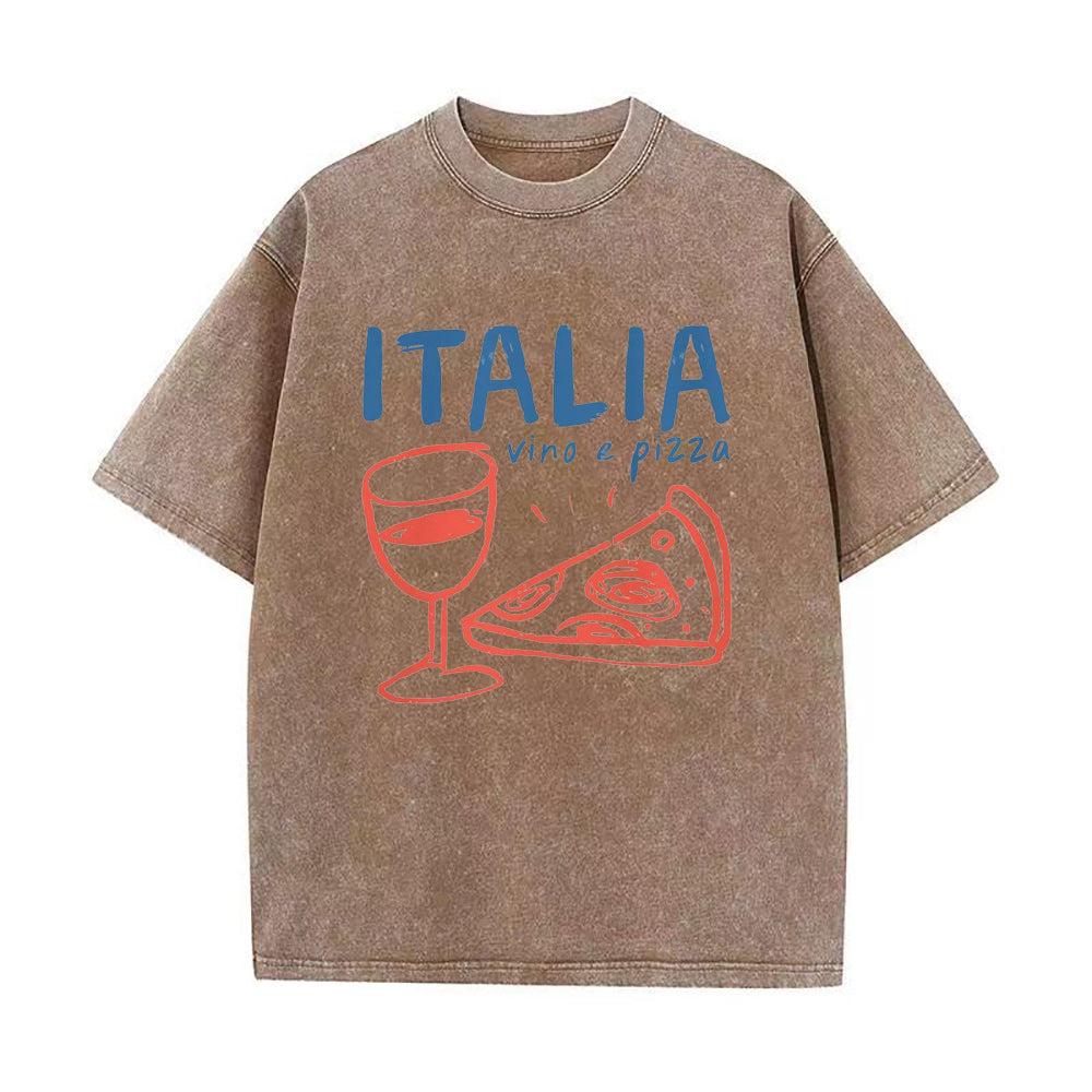 Italy vino e pizza Unisex Tee
