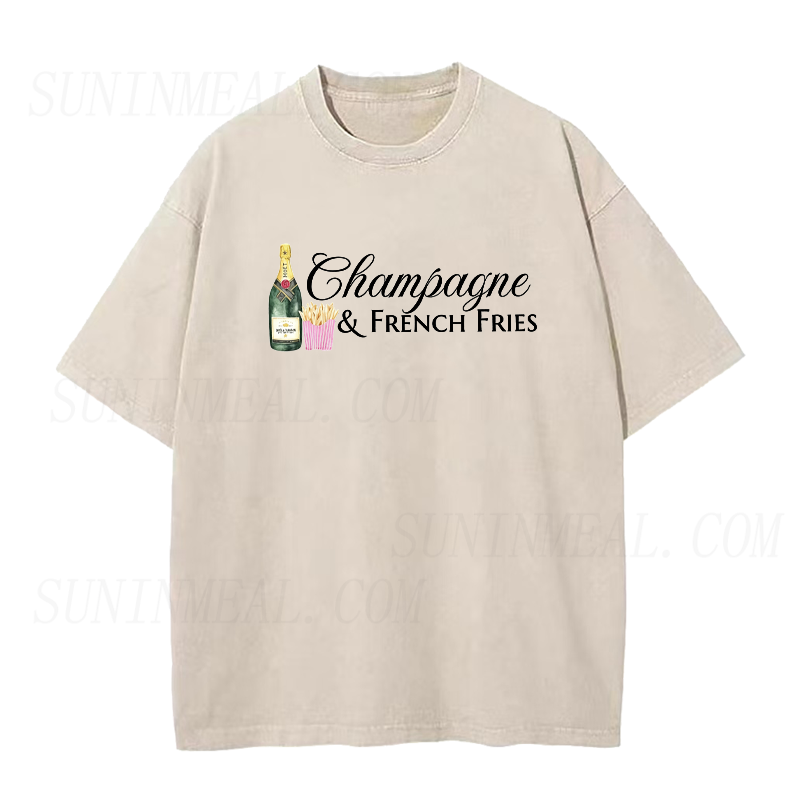 Champagne & French Fries Unisex Tee