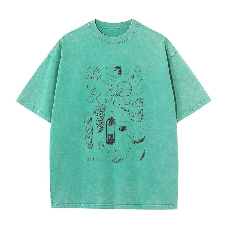 Hand Drawn French Wine&Charcuterie Board Unisex Tee