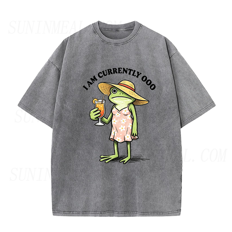 Vacation Frog Holding A Drink Unisex Tee