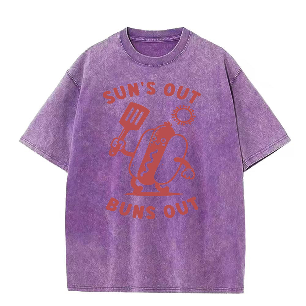 サンズ・アウト・バンズ・アウト・ホットドッグ ユニセックスTシャツ