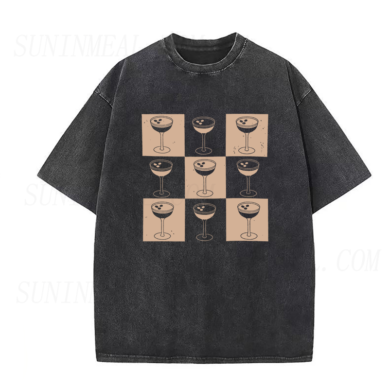 Retro Cocktail Grid Unisex Tee
