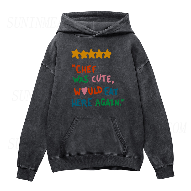 chef was cute would eat here Unisex Hoodie