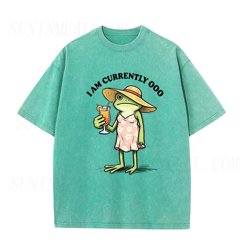 Vacation Frog Holding A Drink Unisex Tee