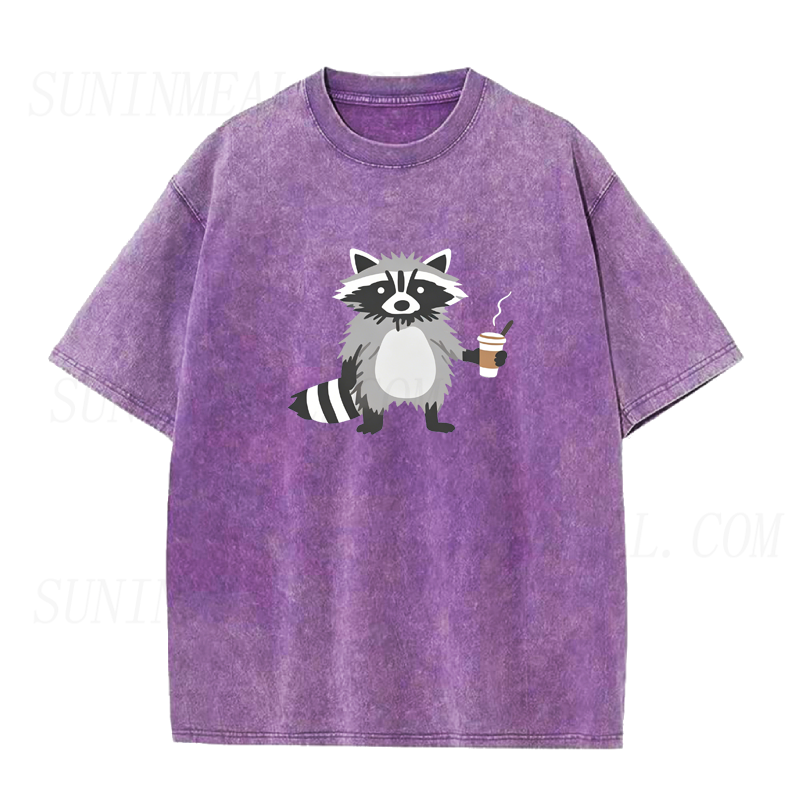 Raccoon Coffee Time Unisex Tee