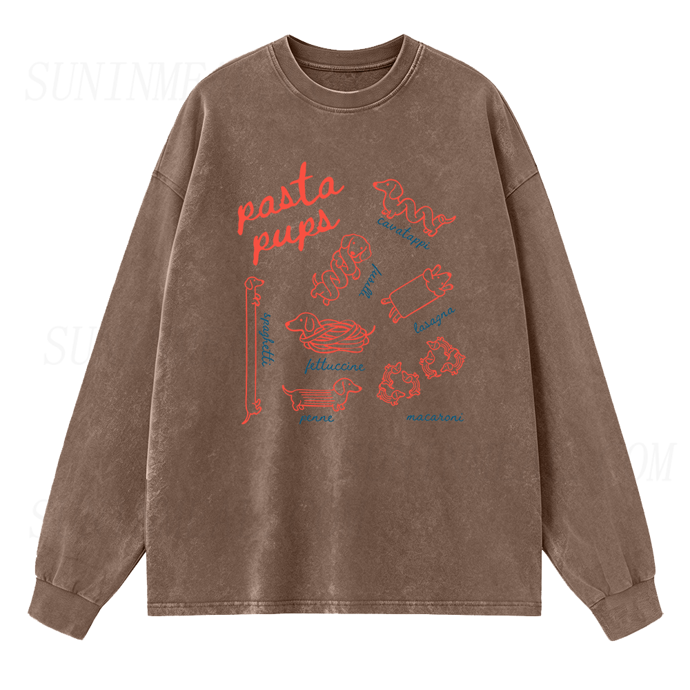 Pasta Pups Long Sleeve Unisex Tee
