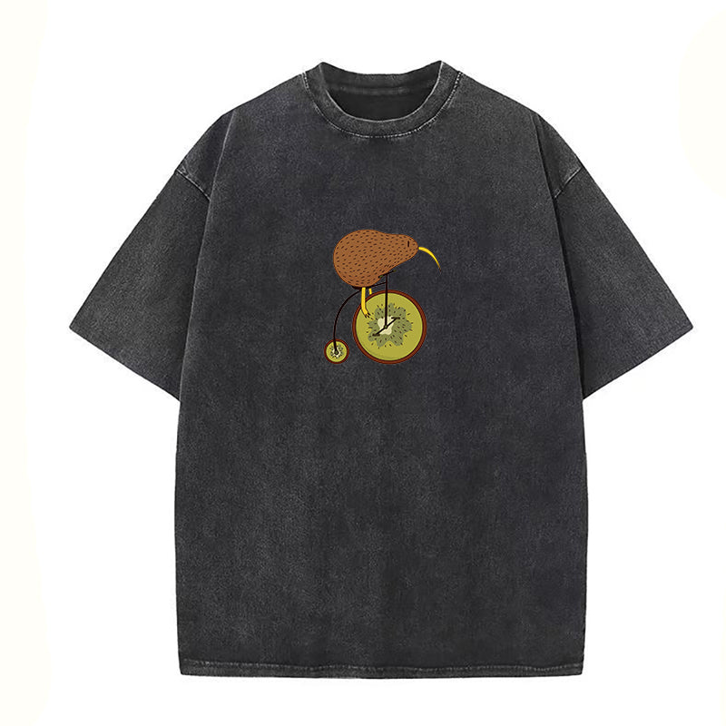 Kiwi On Bike Unisex Tee