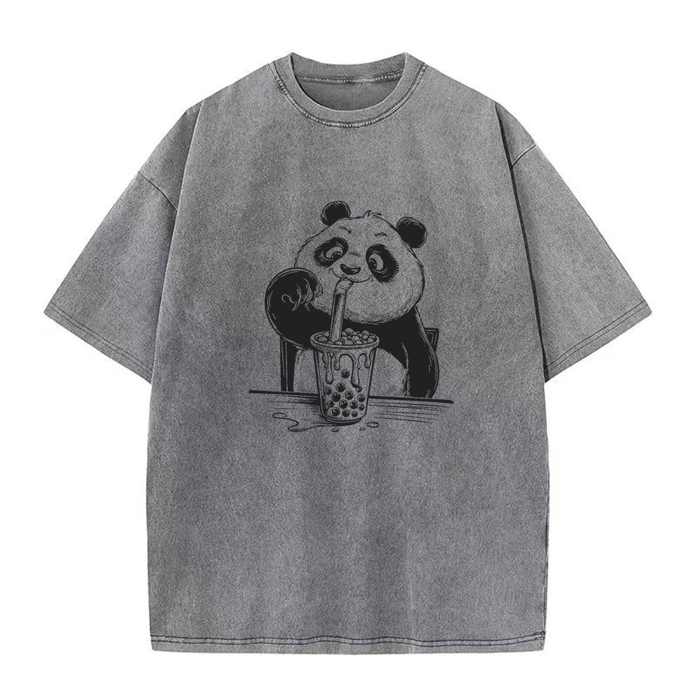 panda boba tea Unisex Tee