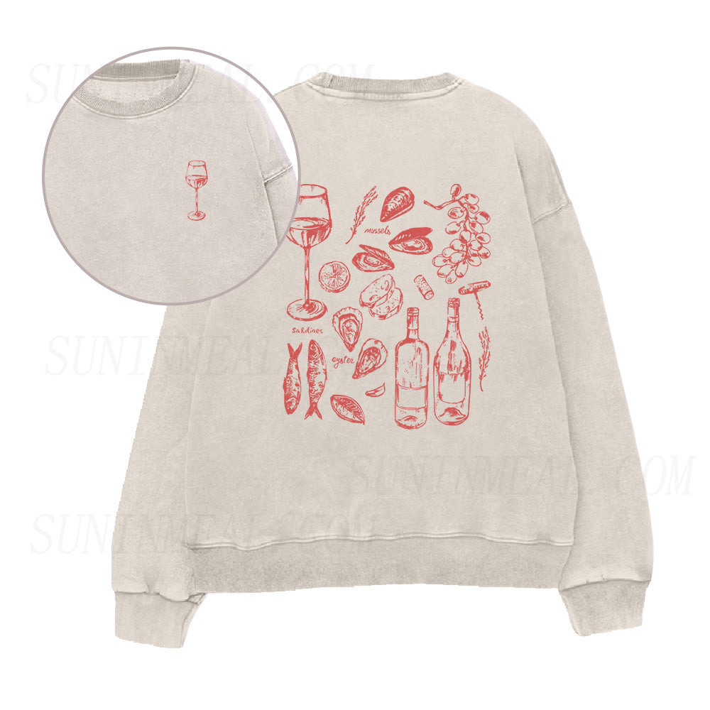 Ocean Wine Grapes Unisex Crewneck Sweatshirt