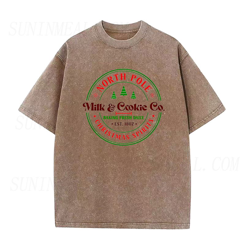 North Pole Milk and Cookie Co. Christmas Unisex Tee
