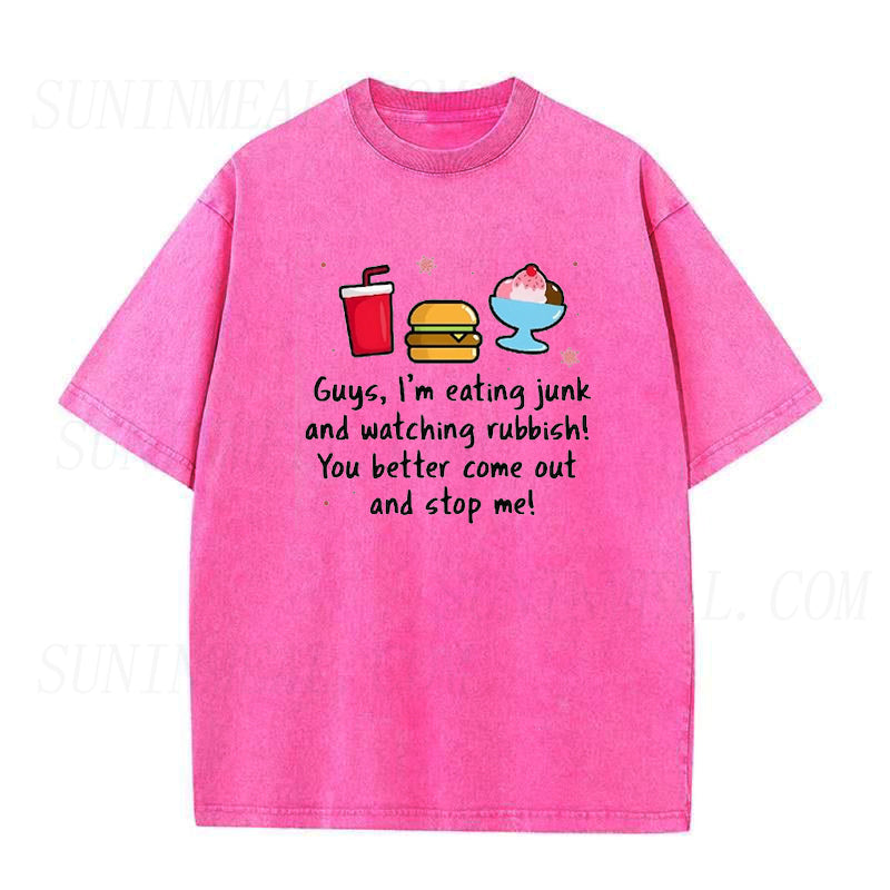 I'm eating junk and watching rubbish Unisex Tee