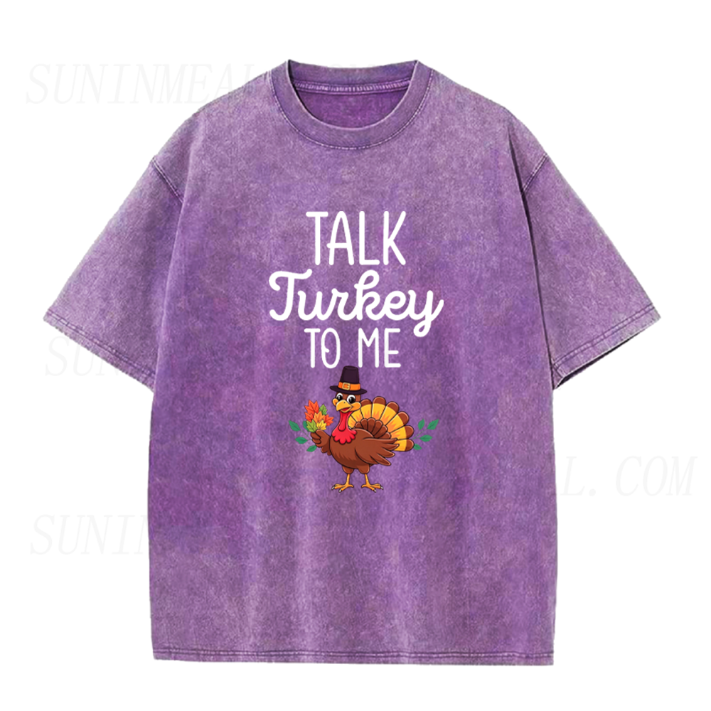 Talk Turkey To Me Funny Thanksgiving Turkey Unisex Tee