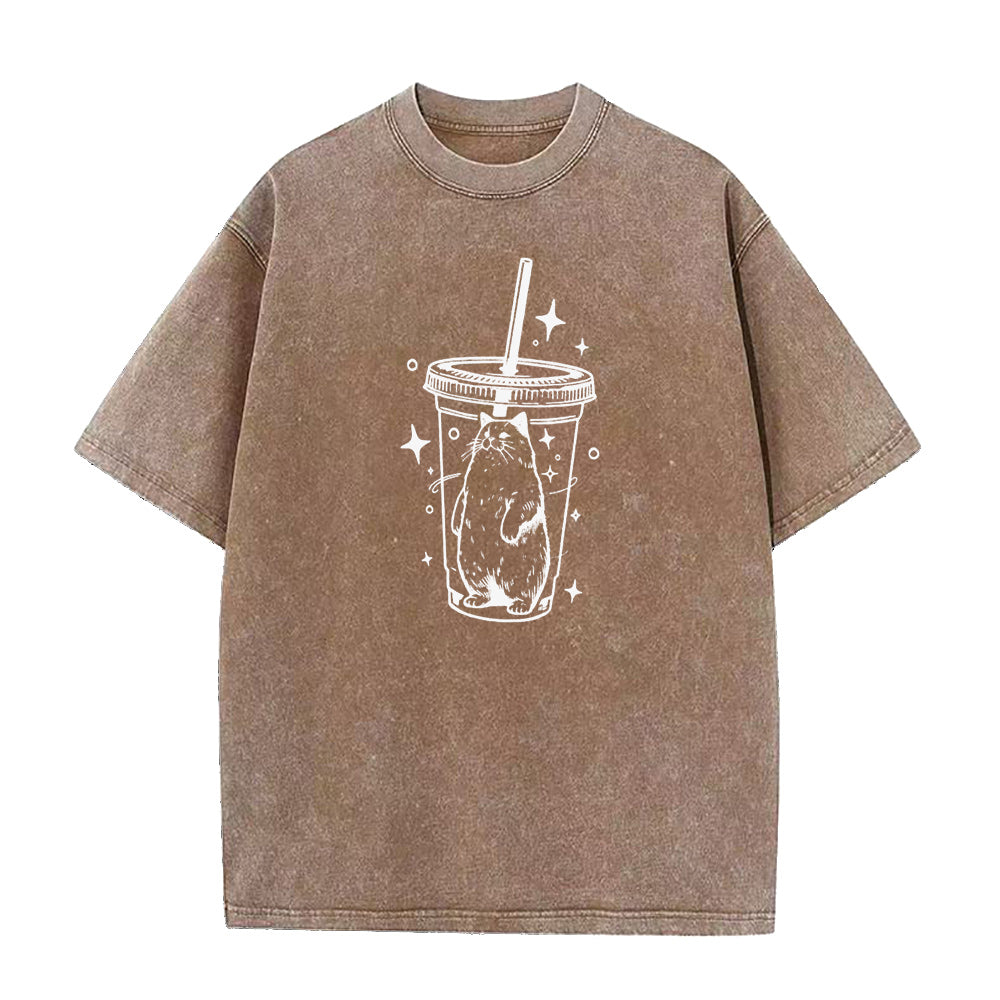 Cat Love Iced Coffee Unisex Tee