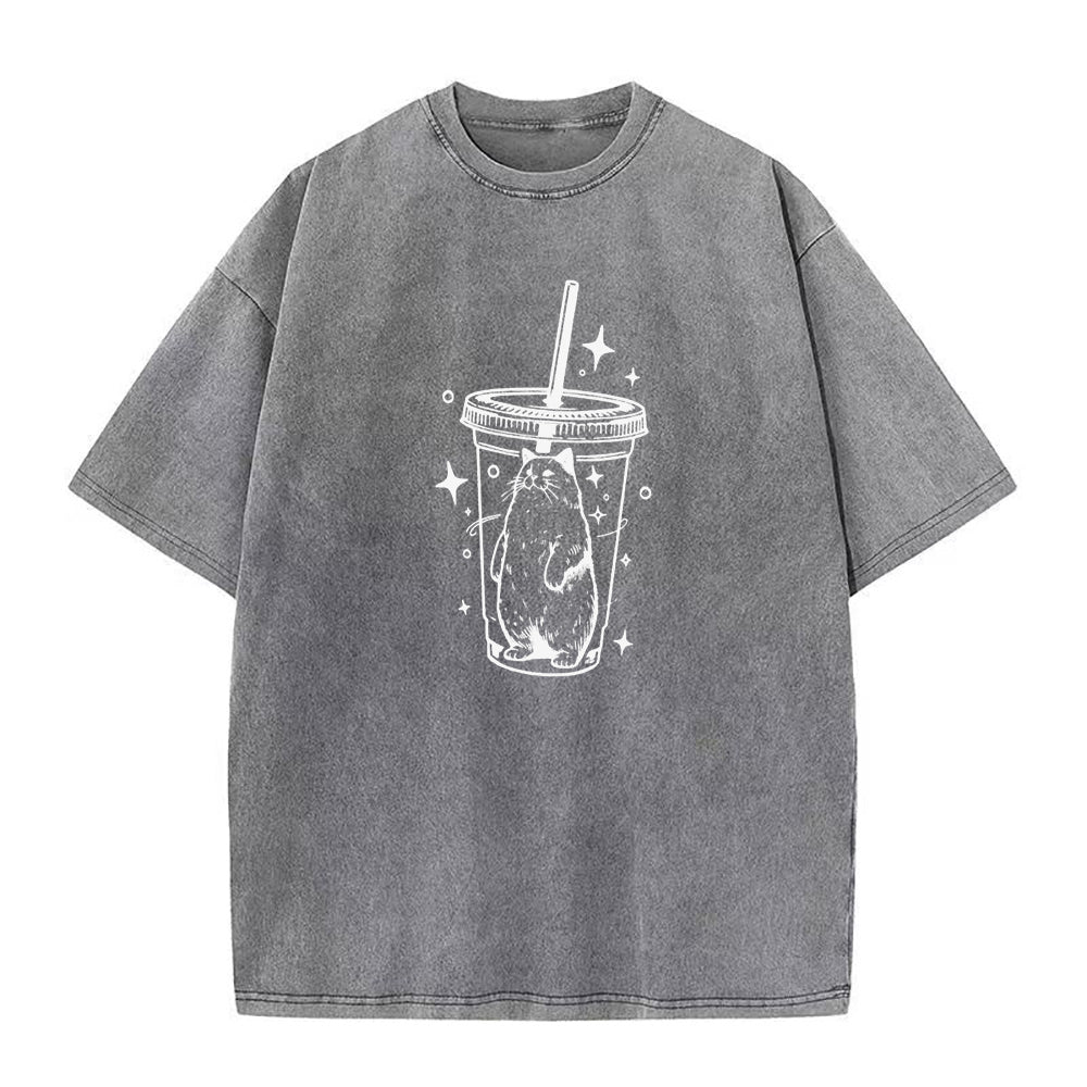 Cat Love Iced Coffee Unisex Tee