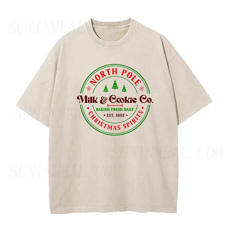 North Pole Milk and Cookie Co. Christmas Unisex Tee